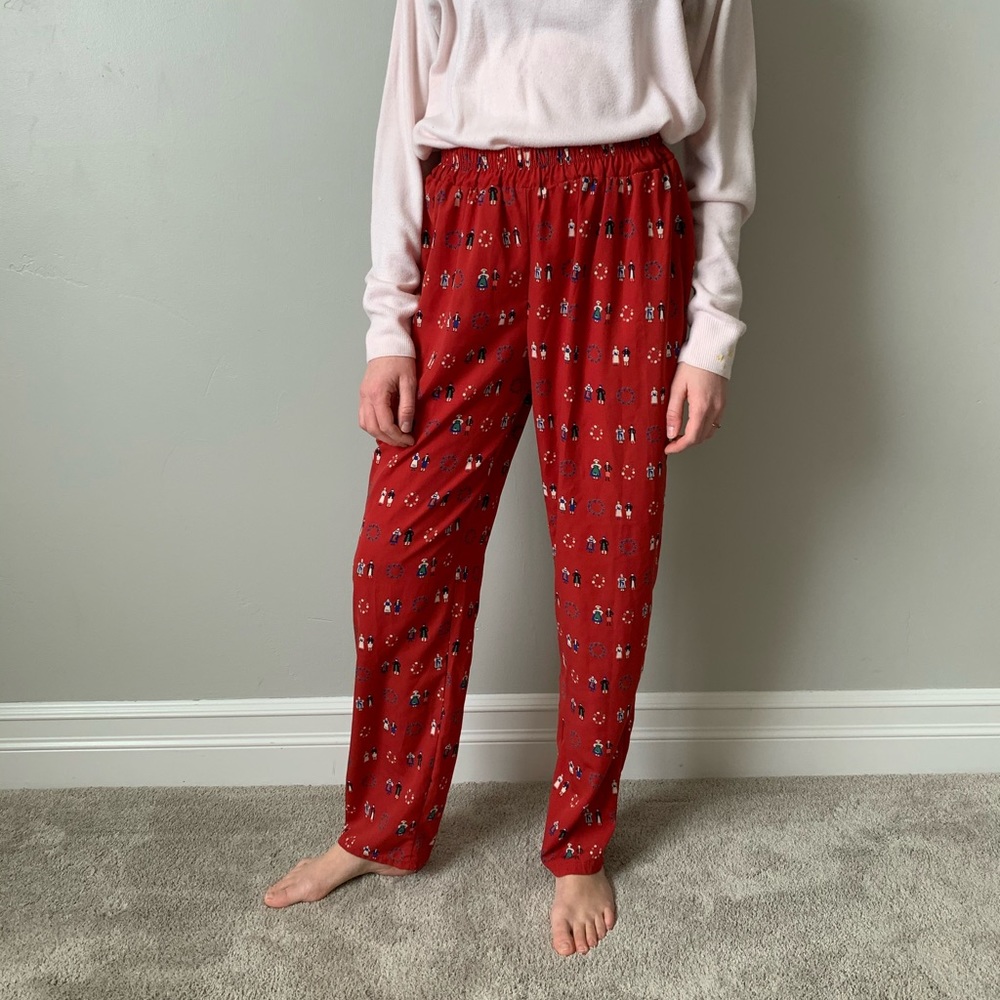Doll Print Slacks/Trousers